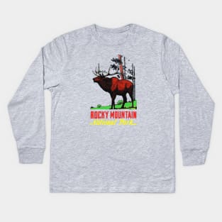 Rocky Mountain National Park Colorado Vintage Kids Long Sleeve T-Shirt